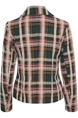 Plaid Brush Double Breasted Jacket - Ms.Meri Mak