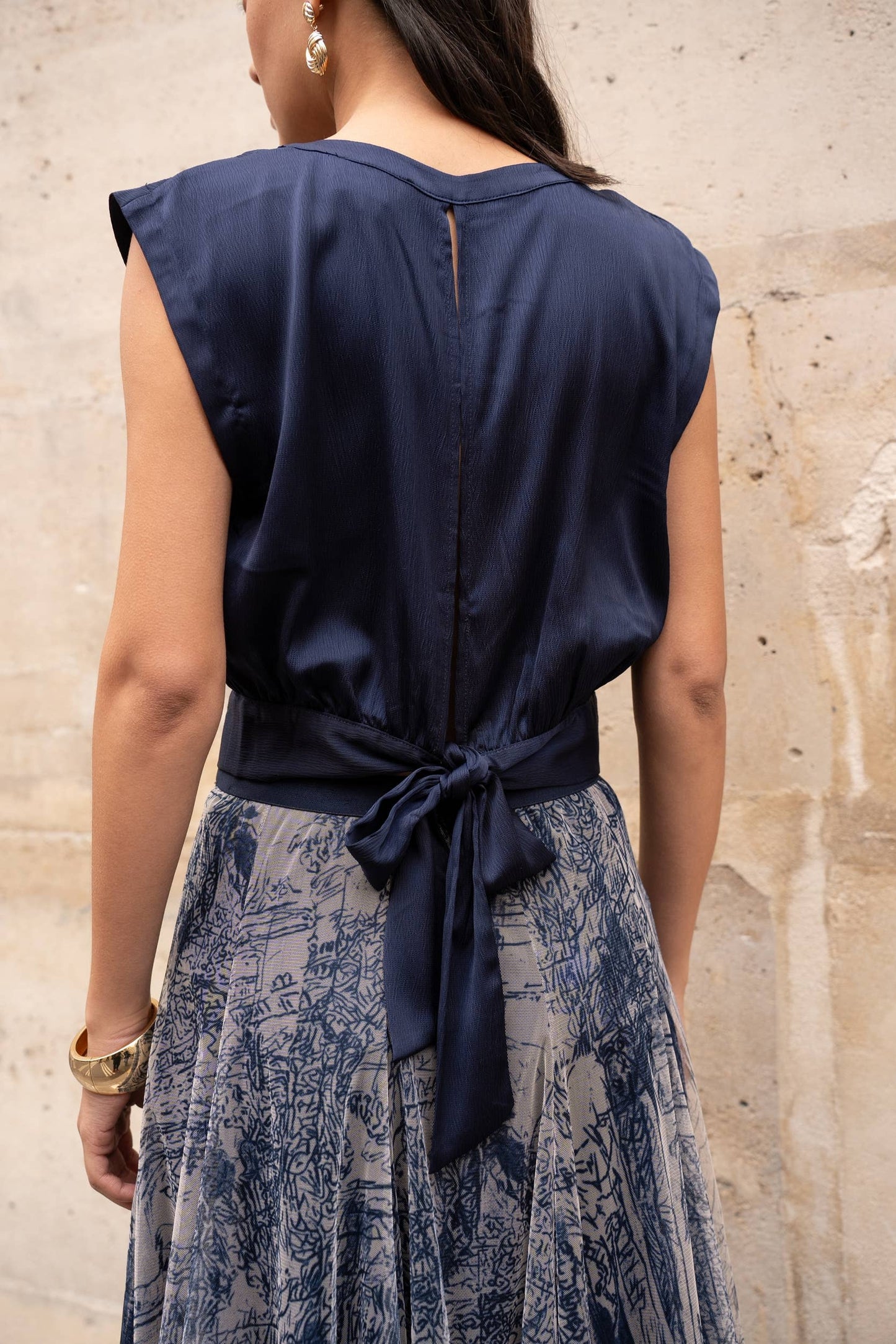 Maguie Back-Tie Shell Top