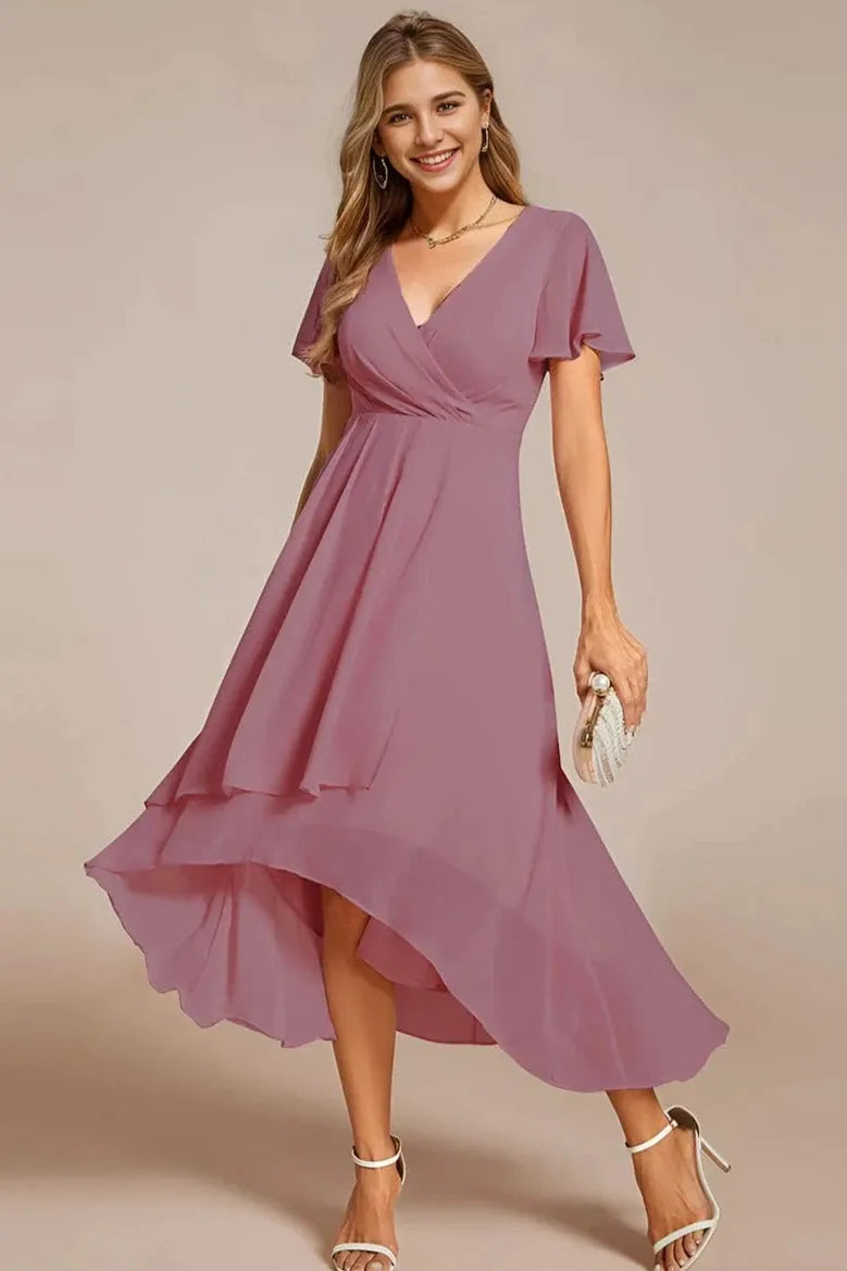 Leila flutter sleeve Midi Dress