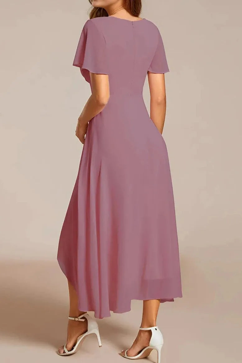 Leila flutter sleeve Midi Dress