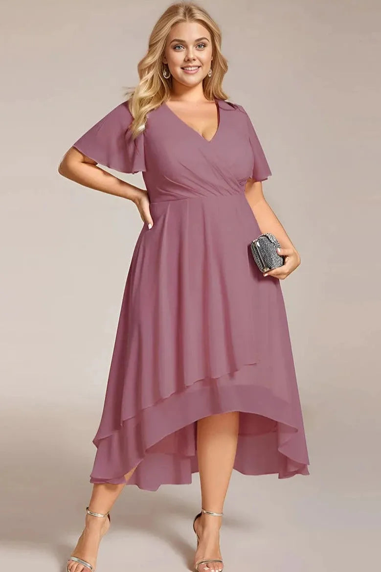 Leila flutter sleeve Midi Dress