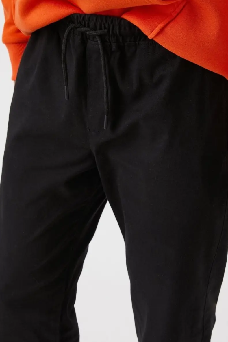 Pantalons de jogging en twill extensible Koton en noir
