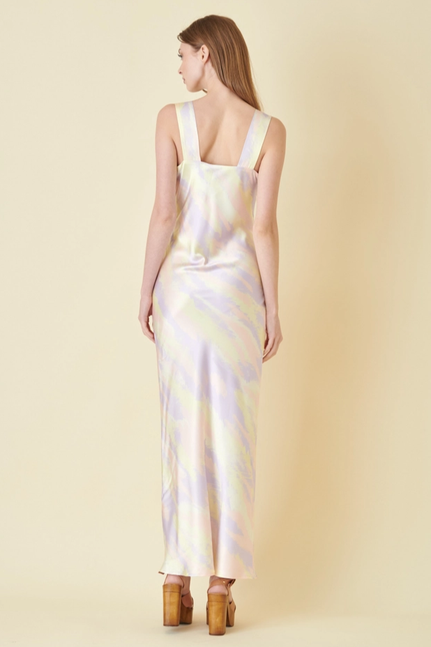 Madi Water colour Satin Slip Dress
