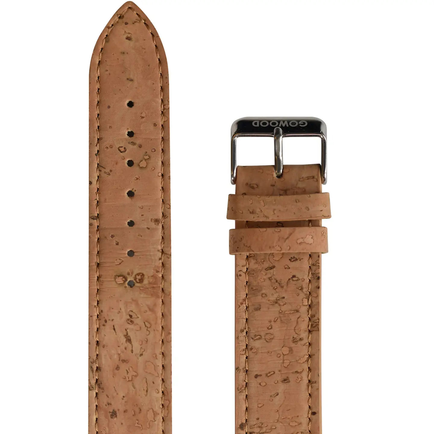Montre en bois de zèbre avec bracelet en liège véritable