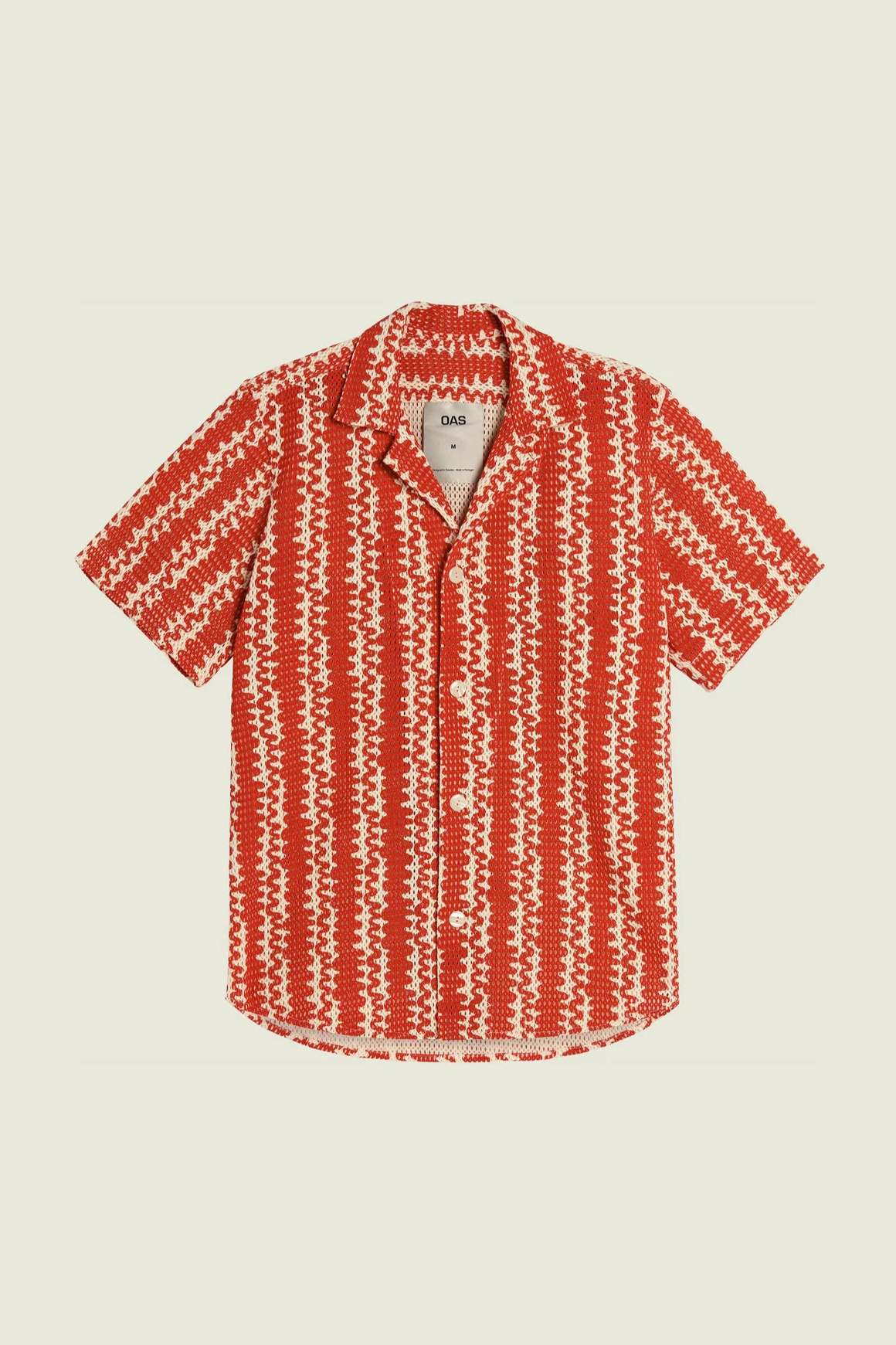 Red Scribble Cuba Net Shirt