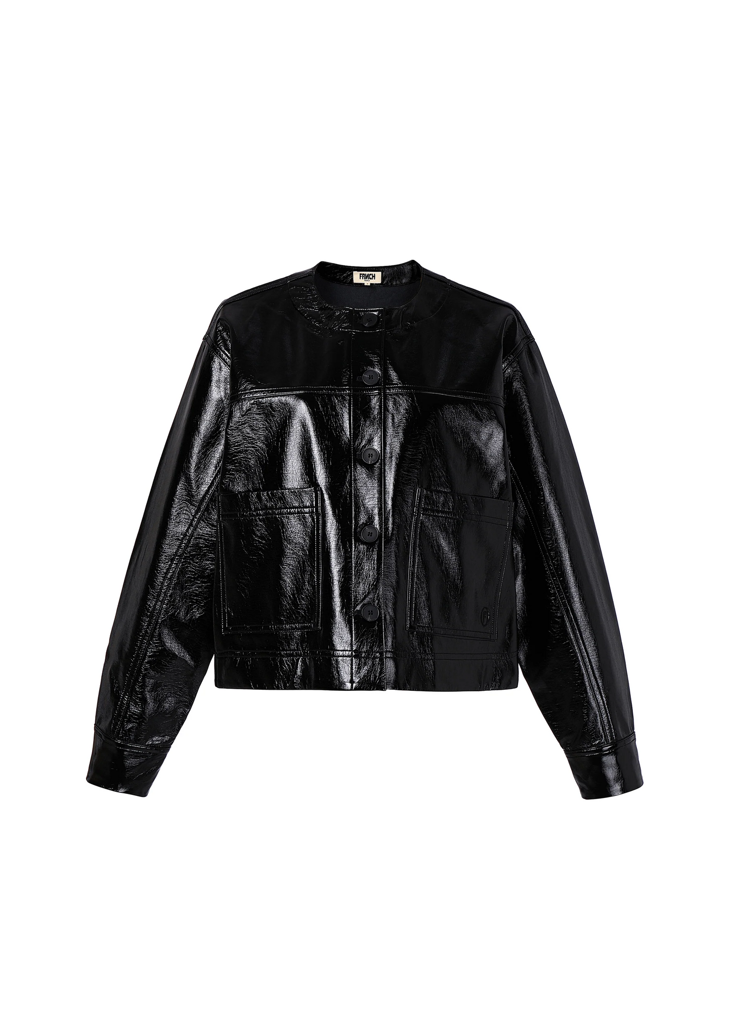 Hysope Black Faux Leather Jacket