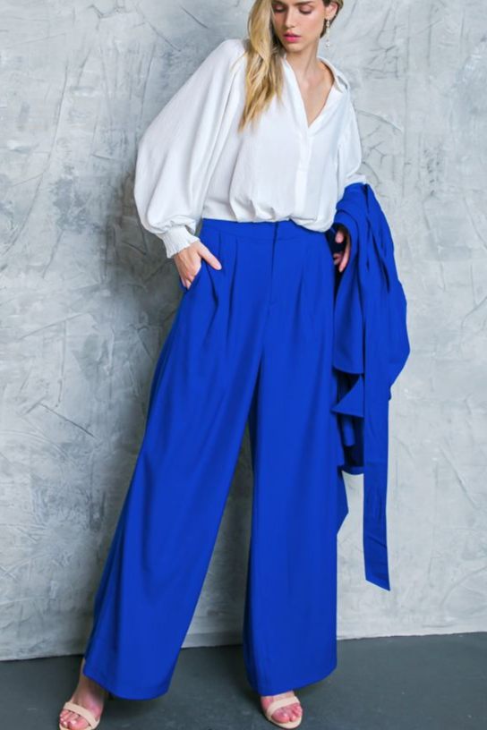 Palazzo Cobalt Blue Trousers