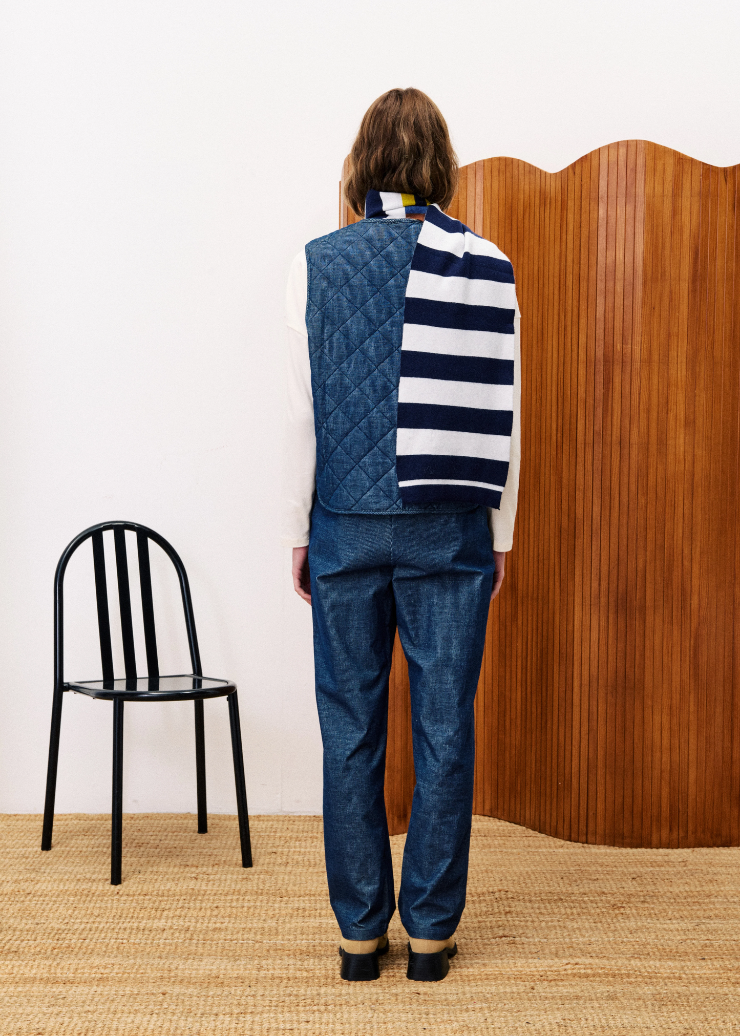 Baudelaire Quilted Navy Blue Vest