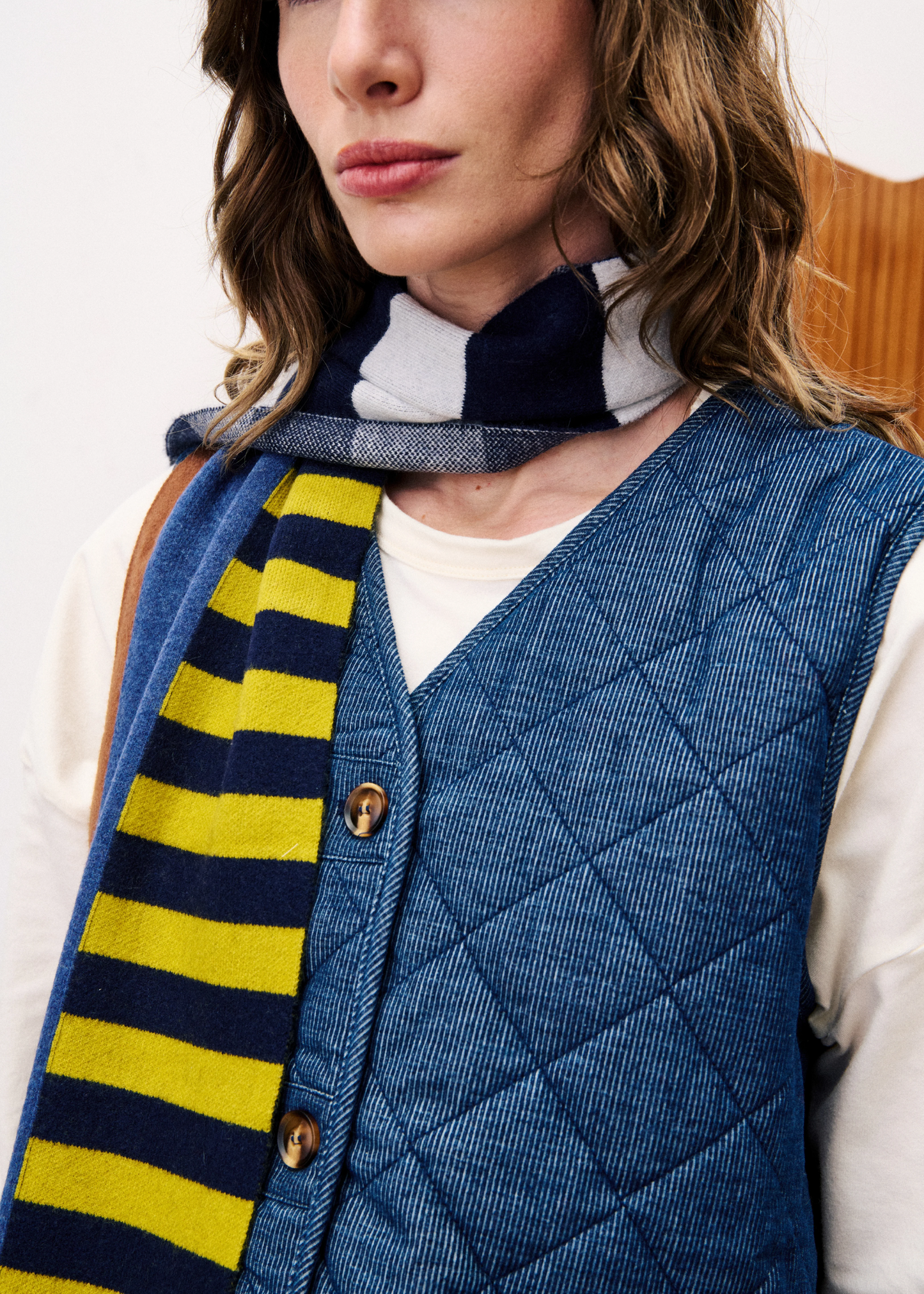 Baudelaire Quilted Navy Blue Vest