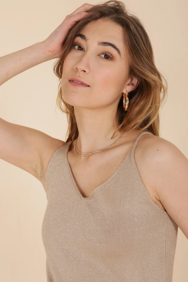Débardeur Gordana en Lurex brillant