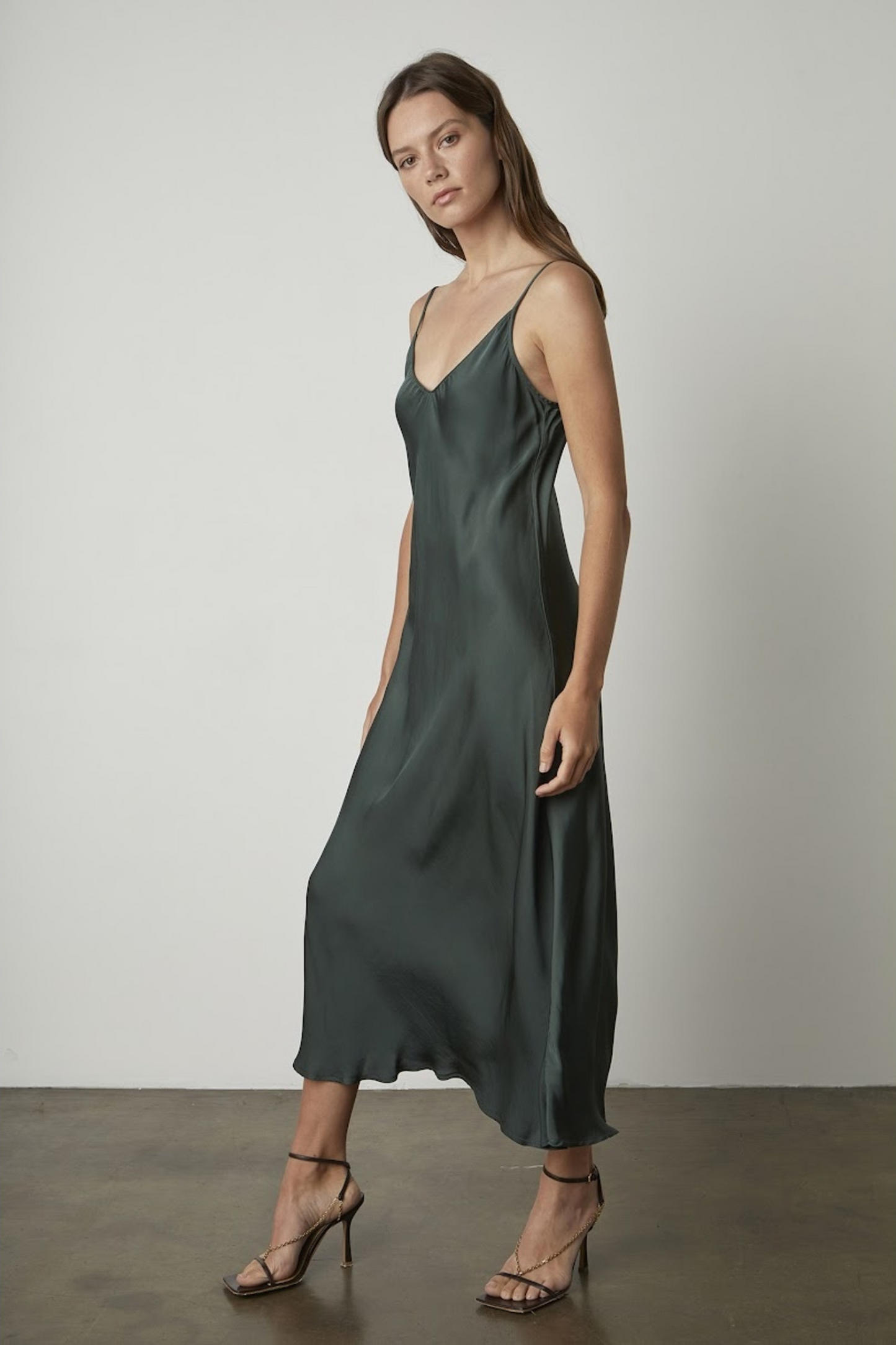 Poppy Satin Viscose Sleeveless Dress by Velvet