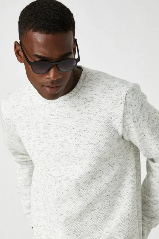 Sweatshirt Koton à col rond en blanc