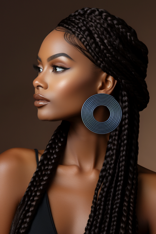 Boucles d'oreilles géométriques en cercle