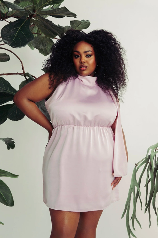 Hilary MacMillan Lilac Bowed Halter Dress - Ms.Meri Mak