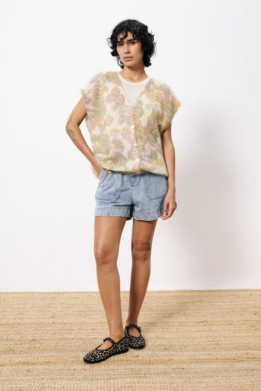 Shorts en denim bleu clair Pascalie