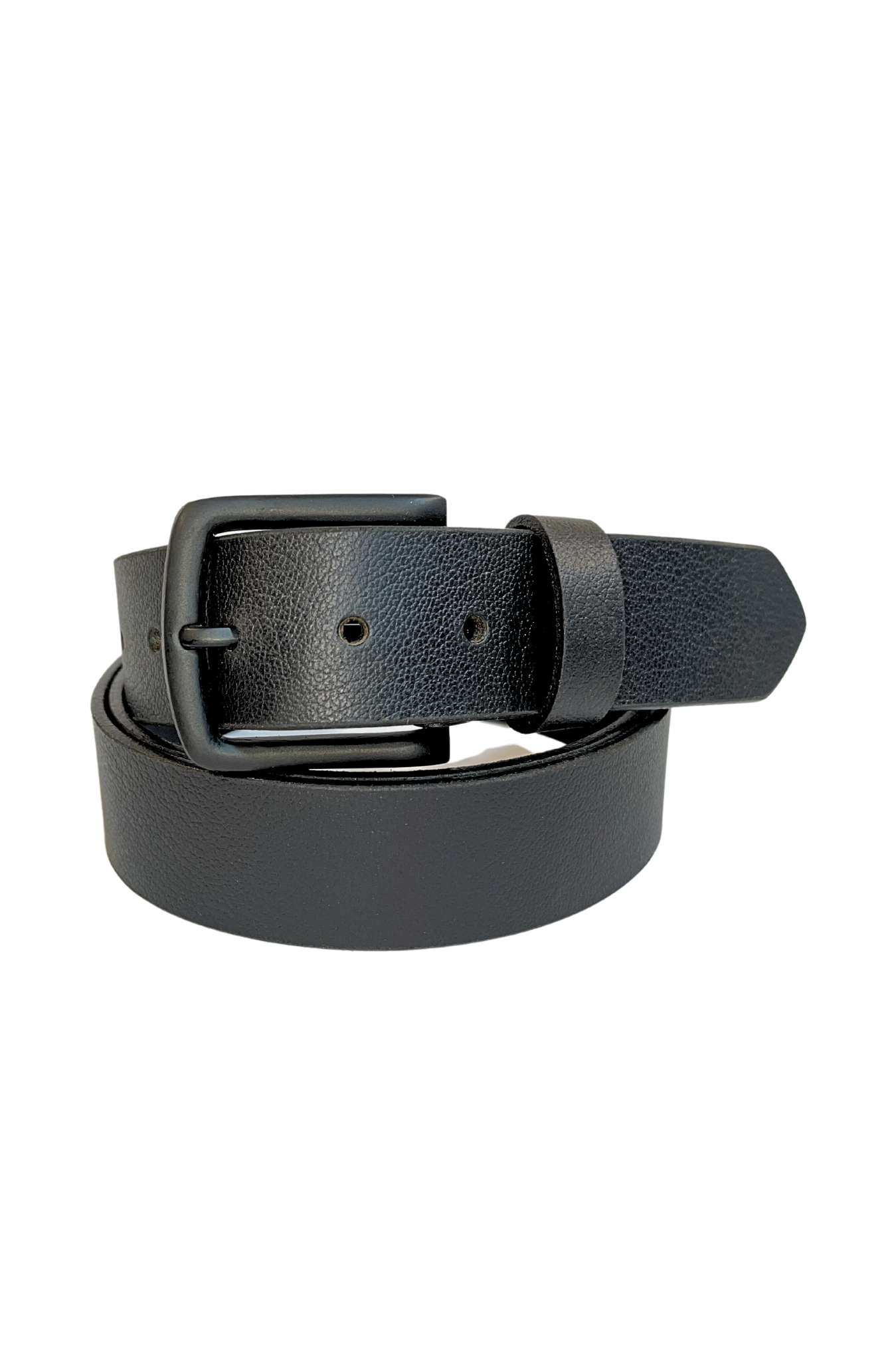Ceinture en cuir noir Simpson avec boucle noire