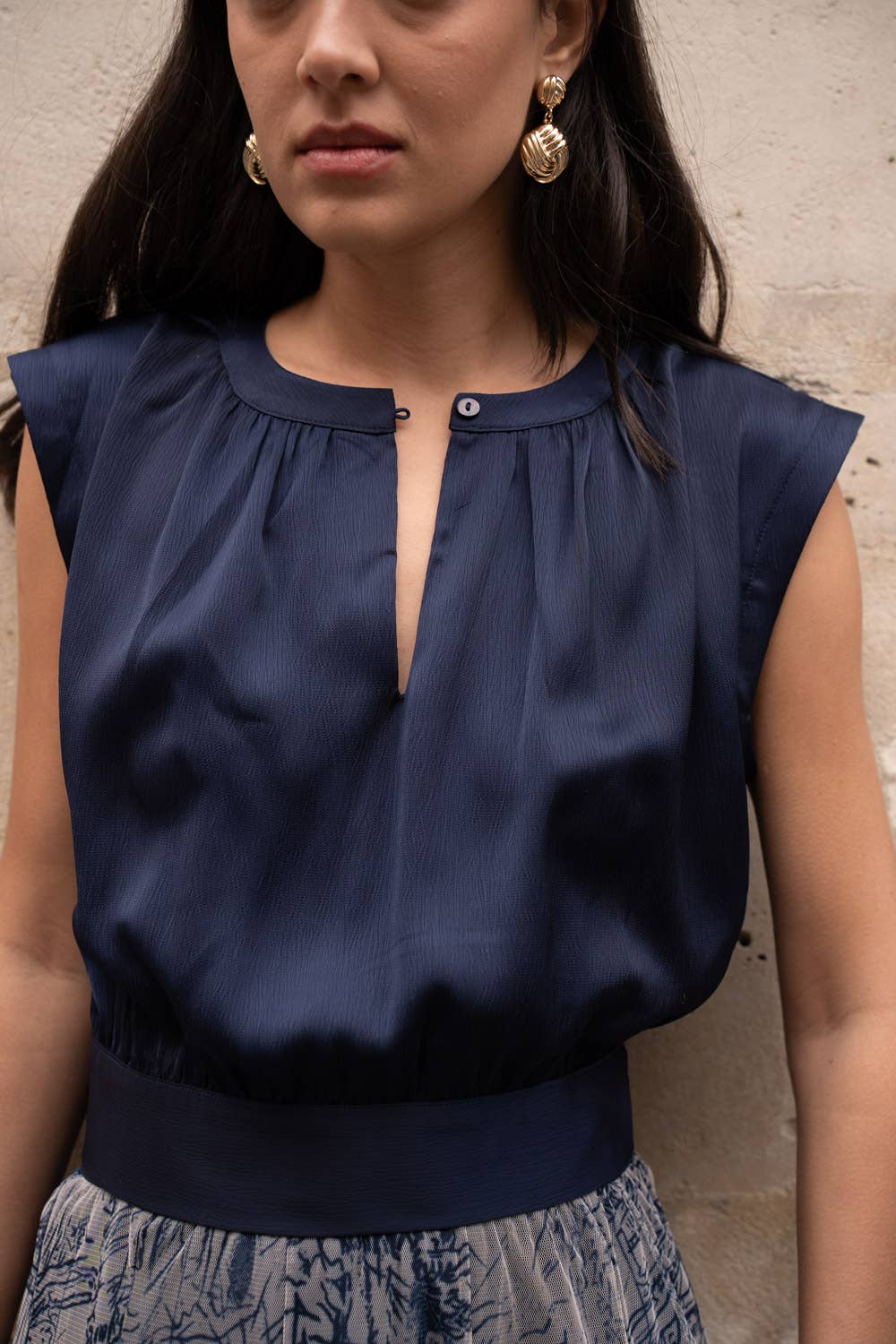 Maguie Back-Tie Shell Top
