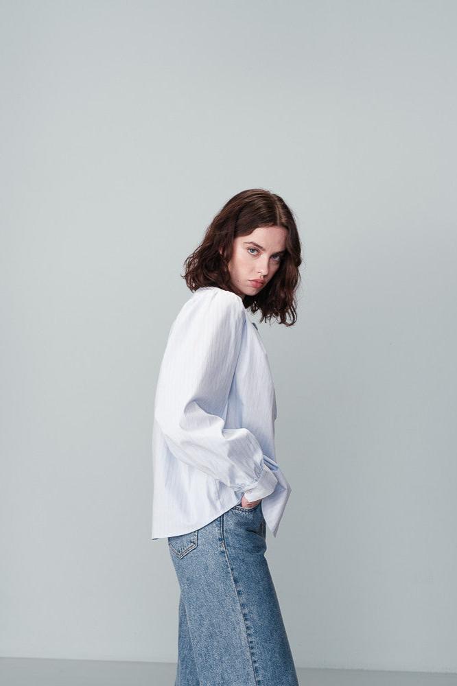Noreen Pinstripe Blouse