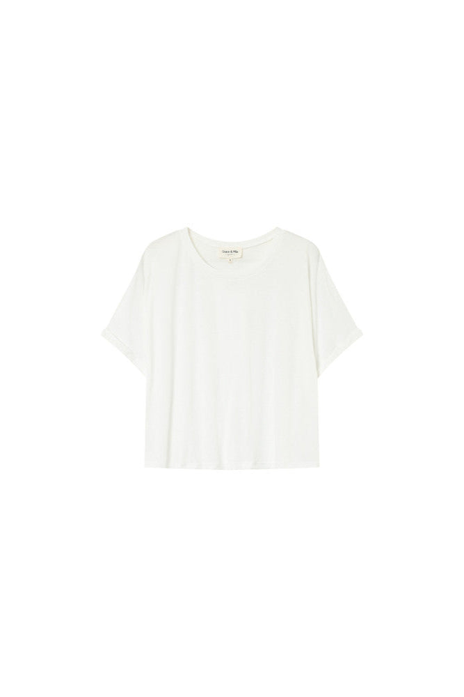 White t-shirt on a white background