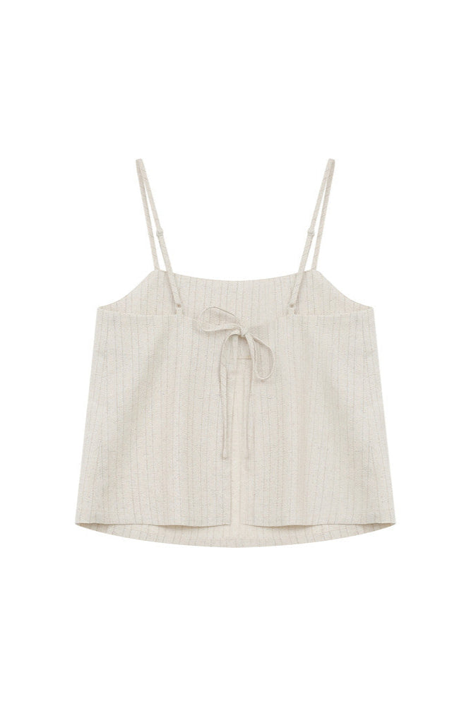 Rondini Linen Cotton Blend Square Neck Top