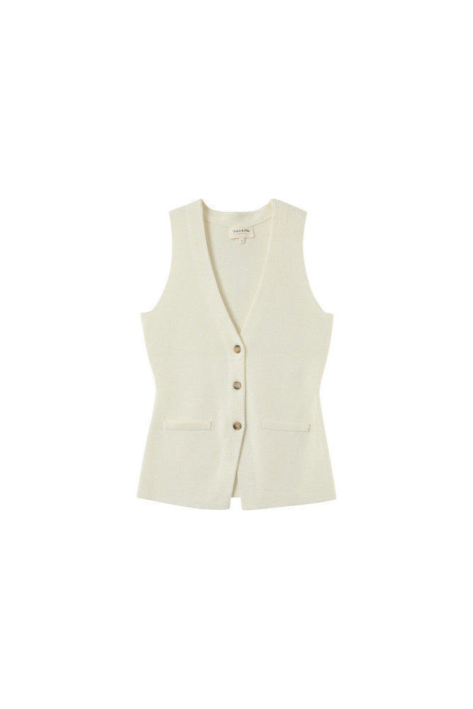 White vest on a white background