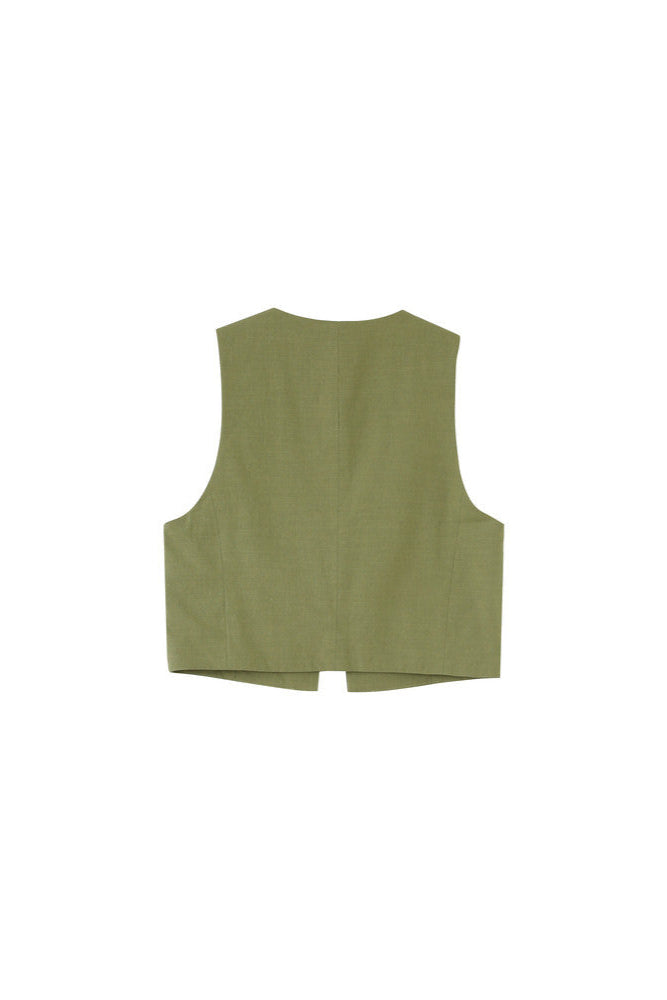 Green vest on a white background