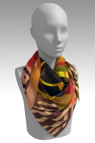 Lord Kpuri Portrait Silk Scarf - Ms.Meri Mak