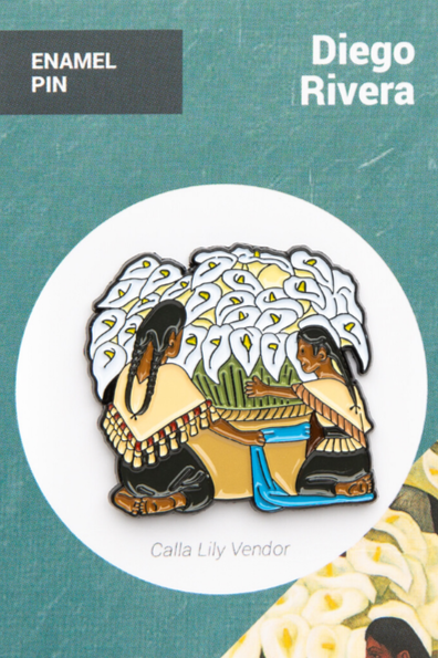 Calla Lily Vendor - Diego Rivera - Pin - Ms.Meri Mak
