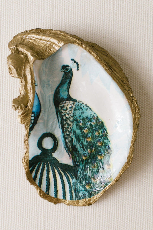 Serenity Decoupage Oyster Ring Dish - Ms.Meri Mak