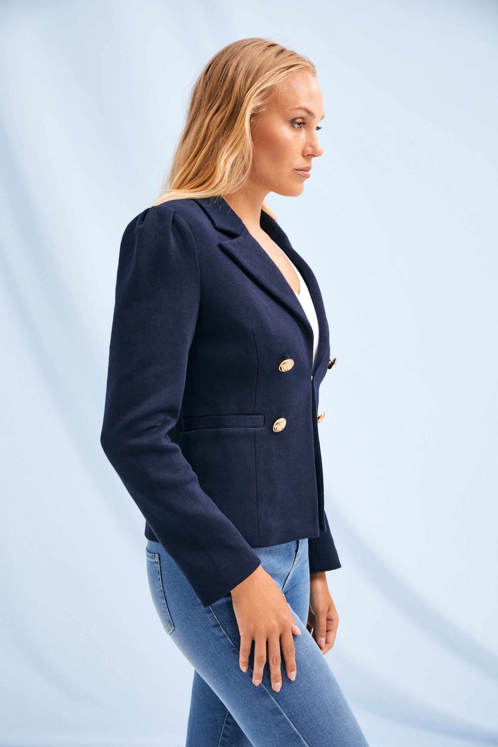 Luna Jersey Stretch Blazer - Ms.Meri Mak