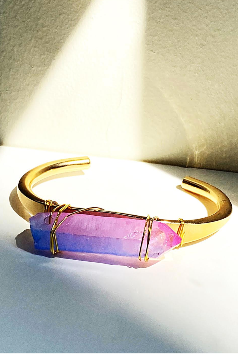 Healing Crystal Bracelets - Crystal Cuff Bracelet | Ms. Meri Mak