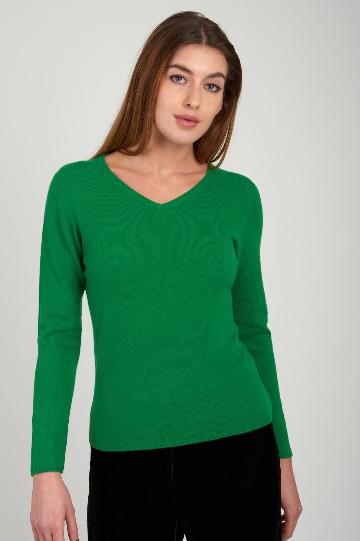 Estheme Cashmere Fitted V-Neck - Ms.Meri Mak