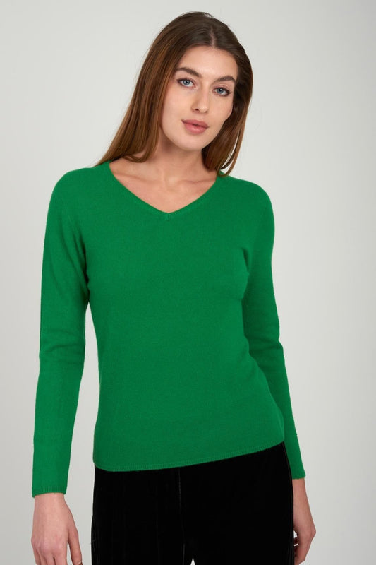 Estheme Cashmere Fitted V-Neck - Ms.Meri Mak