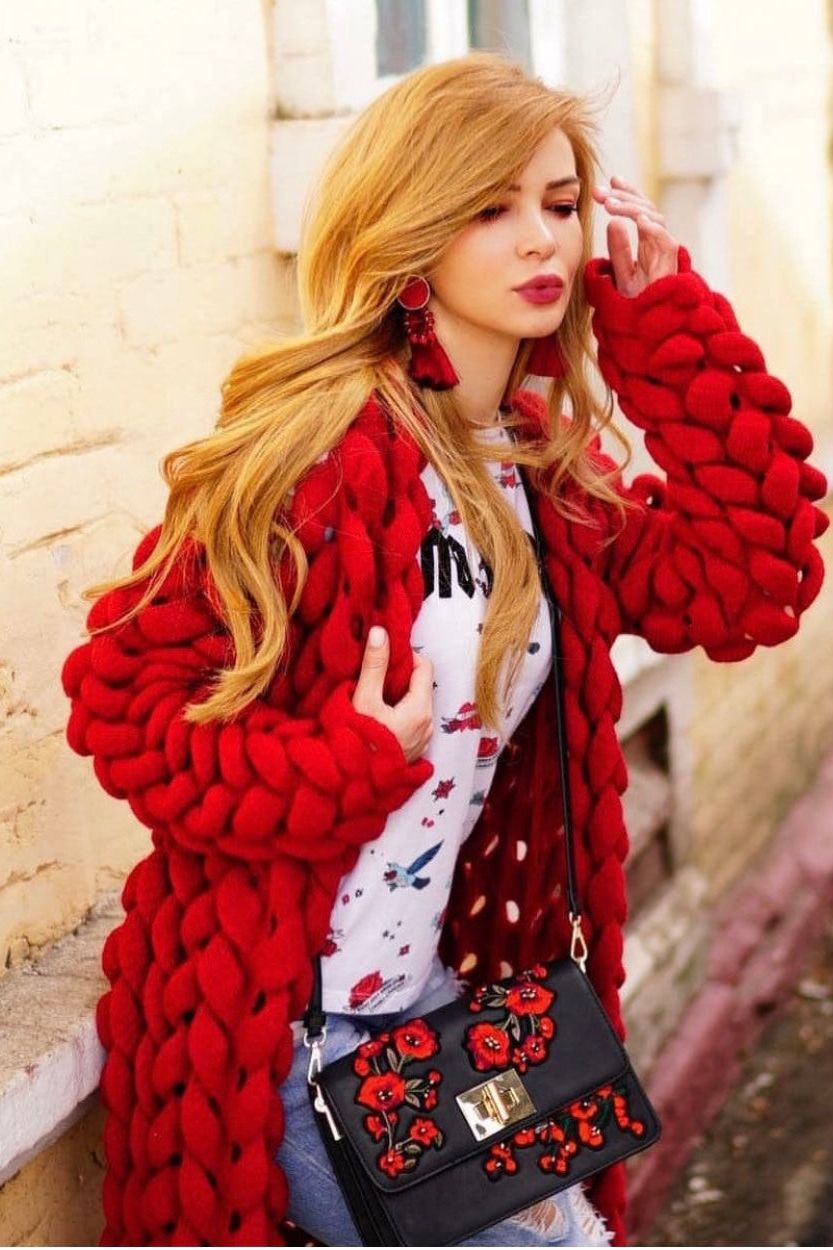 Jolie Knit Cardigan - Berry - Ms.Meri Mak