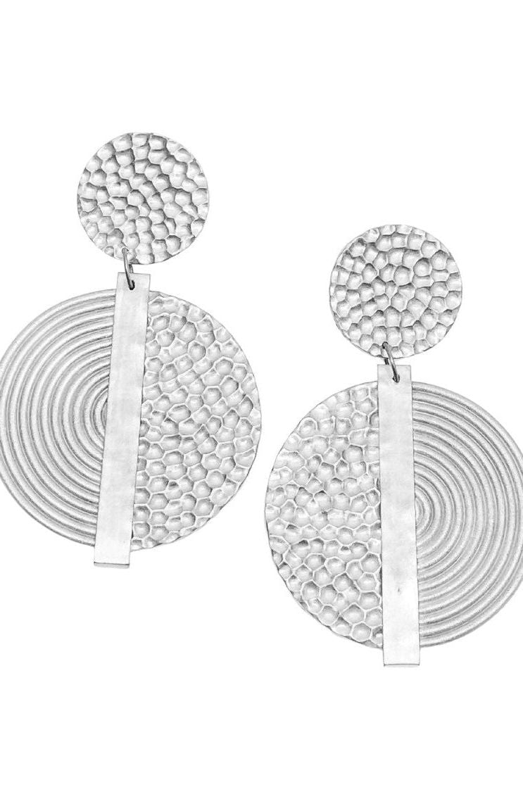 Edouard Hammered Spiral Earrings - Ms.Meri Mak