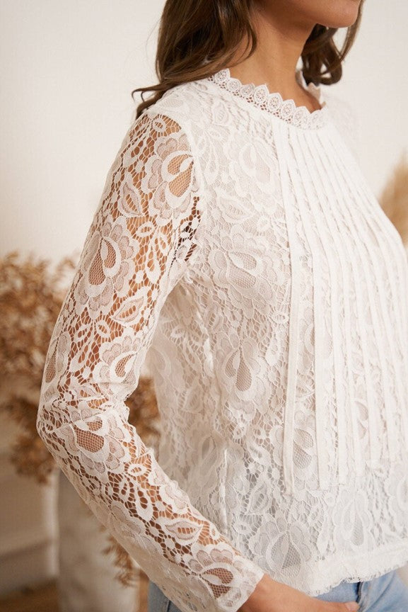 Cosmo lace blouse with band - Ms.Meri Mak