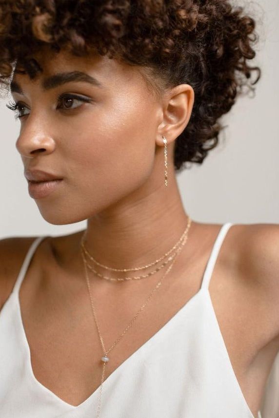 Elinore Chain Studs 14k Gold & Sterling Silver - Ms.Meri Mak