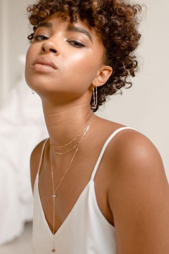 Elinore Chain Studs 14k Gold & Sterling Silver - Ms.Meri Mak