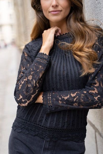 Cosmo lace blouse with band - Ms.Meri Mak