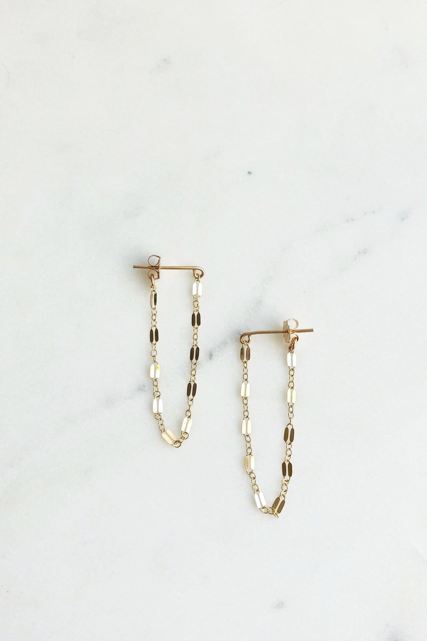 Elinore Chain Studs 14k Gold & Sterling Silver - Ms.Meri Mak