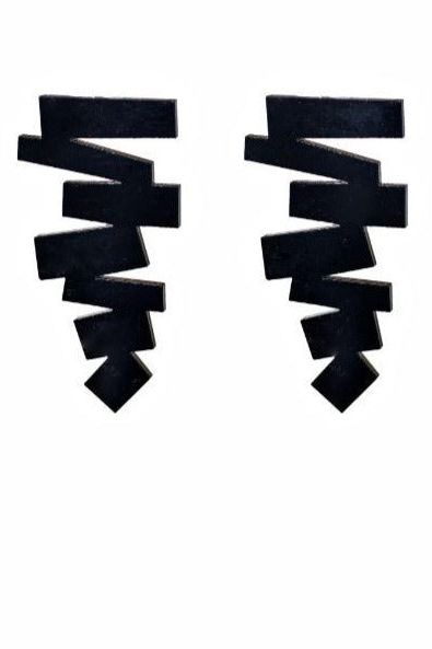 Emmeline Zig-Zag Statement Earrings - Ms.Meri Mak
