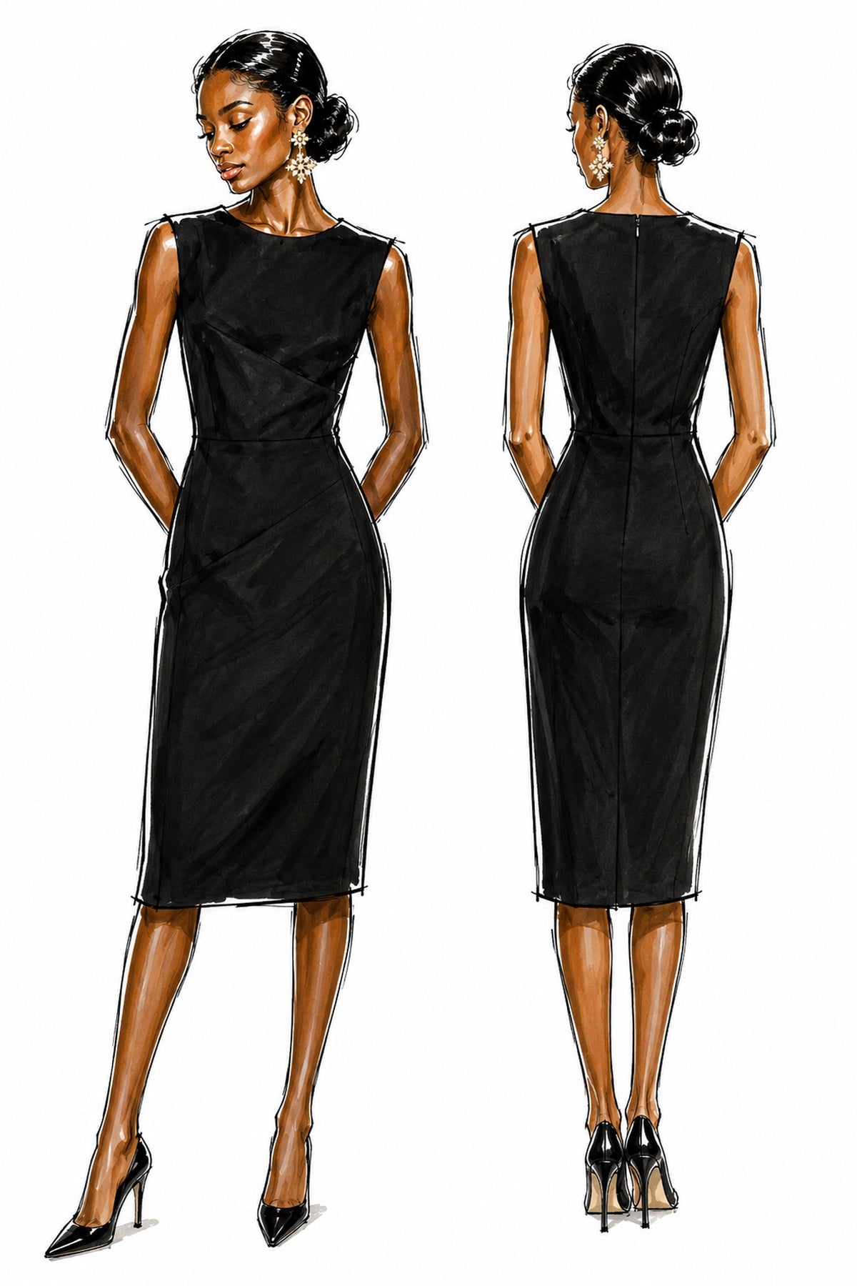 Précommande Robe noire simple | Niveau deux | Le niveau signature