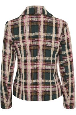 Plaid Brush Double Breasted Jacket - Ms.Meri Mak