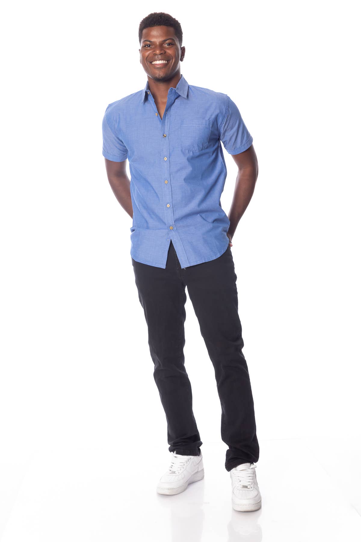 Chambray Short Sleeve Cotton Shirt