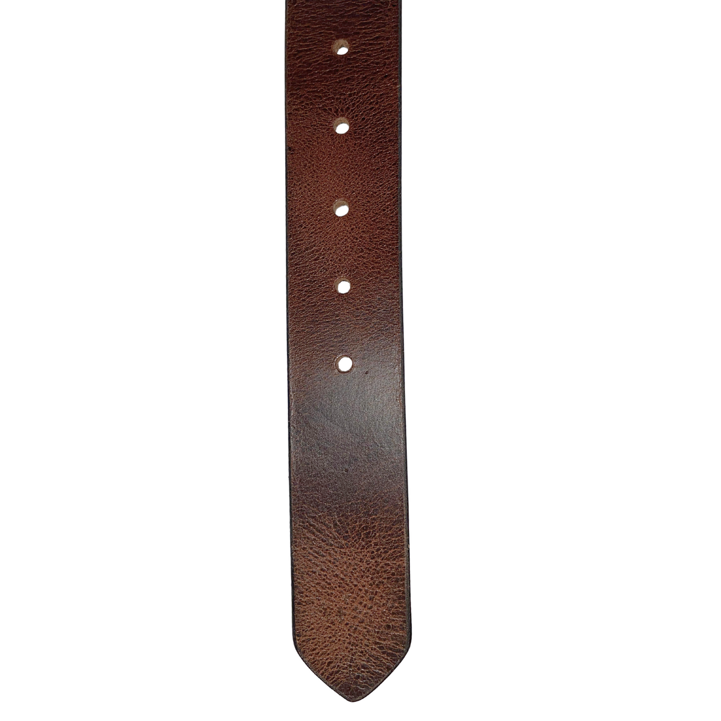 Leather Brown Belt with Vintage Silver Buckle