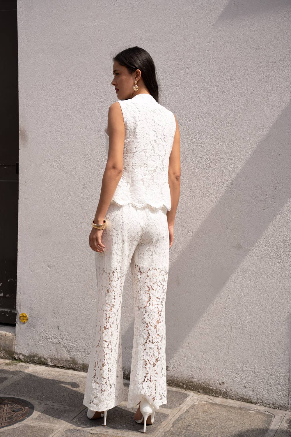 Lace top vest