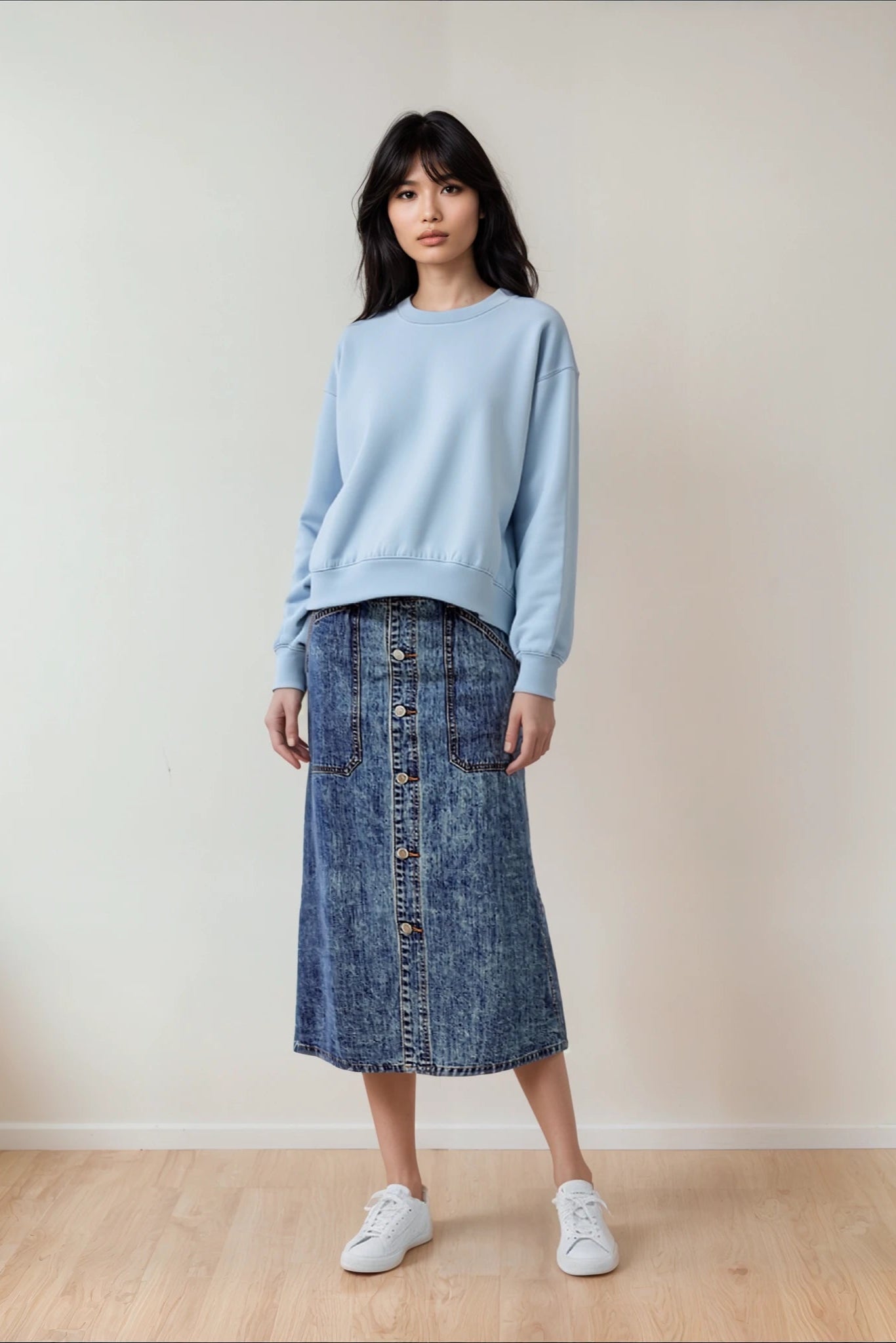 Catty Blue Jean Skirt