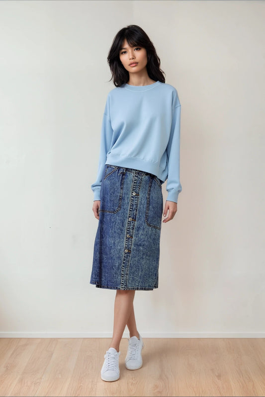 Catty Blue Jean Skirt