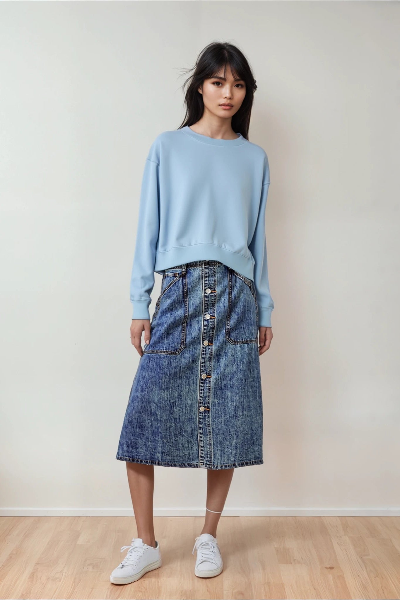 Catty Blue Jean Skirt