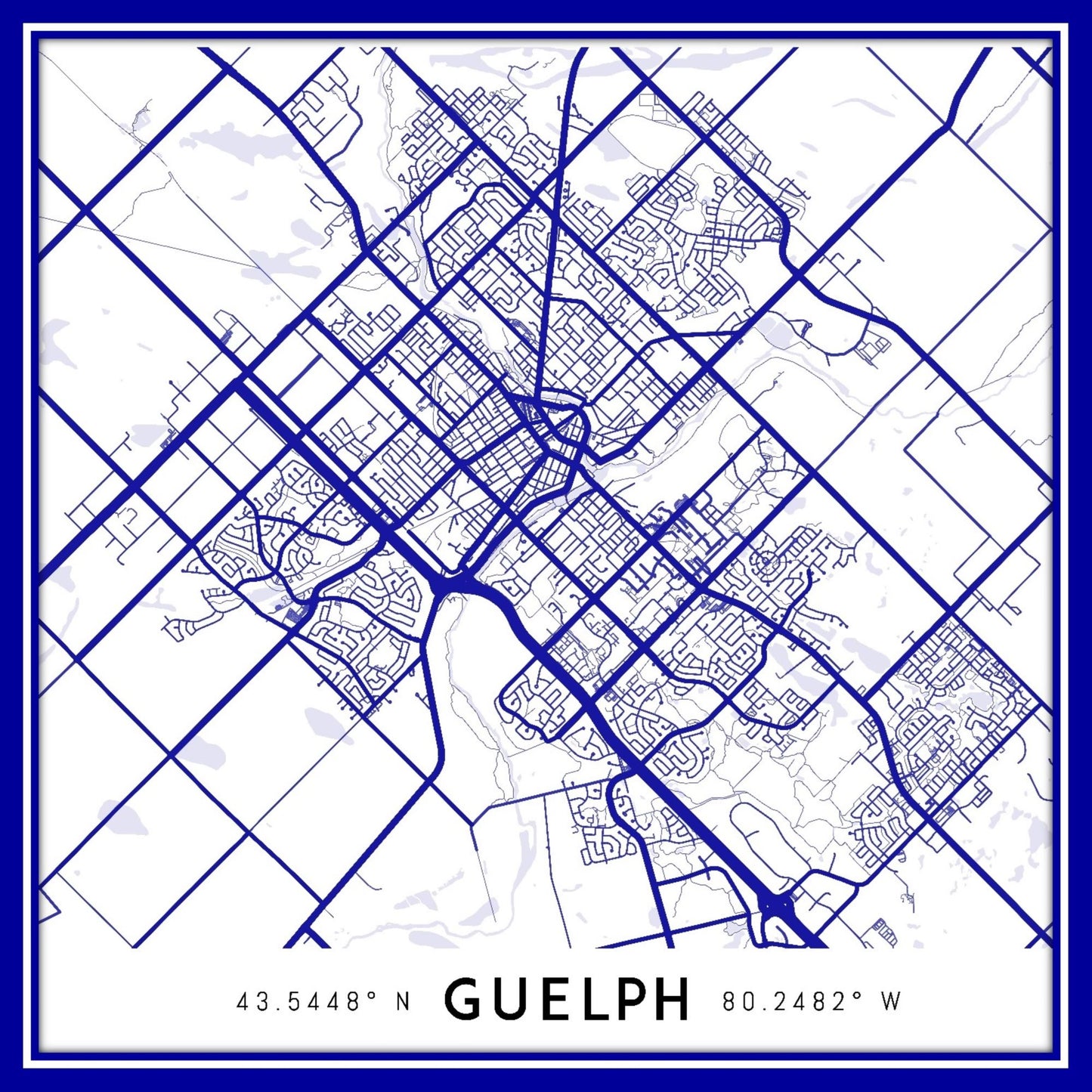 La carte du réseau de Guelph